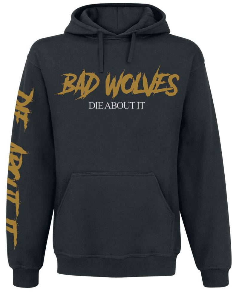 Bad Wolves Kapuzenpullover - Die About It Hoodie - S bis XXL - für Männer - Größe M - schwarz  - Lizenziertes Merchandise! von Bad Wolves