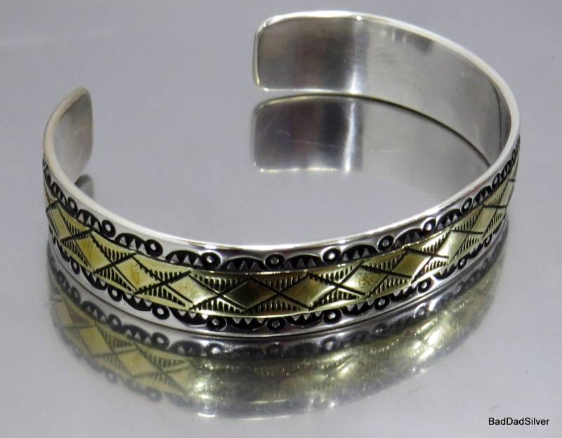 Armband Aus Messing Auf Sterling Silber, Gr. M Armband Aus Messing Auf Sterling Silber, Gr. M von BadDadSilver