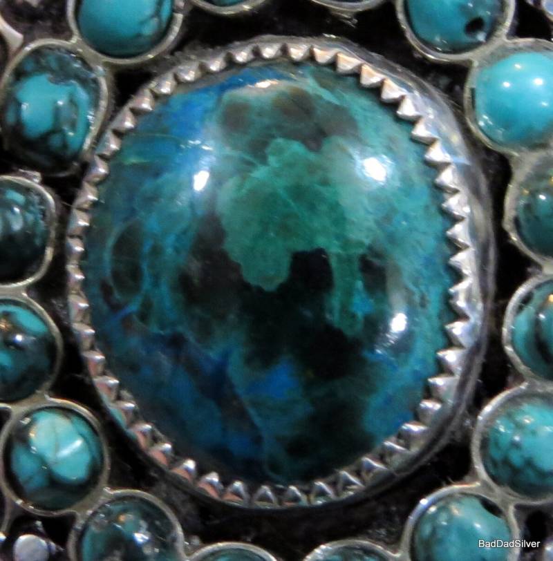 "Auffallender "Dark Angel" Anhänger Aus Sterling Silber, Türkis Und Azur Malakit." "Auffallender "Dark Angel" Anhänger Aus Sterling Silber, Türkis Und Azur Malakit." von BadDadSilver