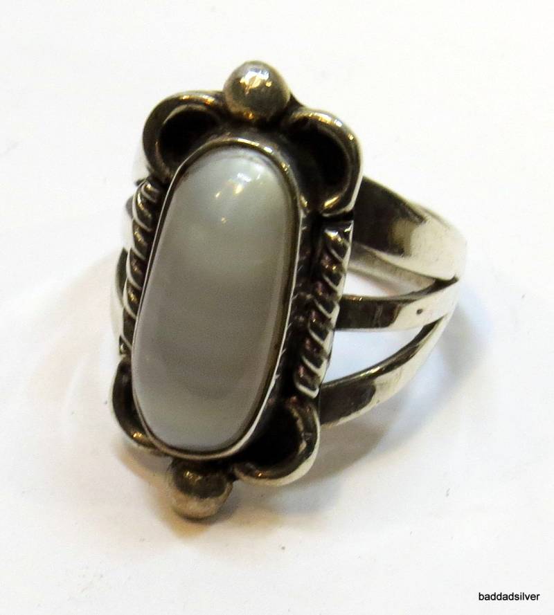 Vintage Gebänderter Achat Und Silber Ring, Sz 7 Vintage Gebänderter Achat Und Silber Ring, Sz 7 von BadDadSilver