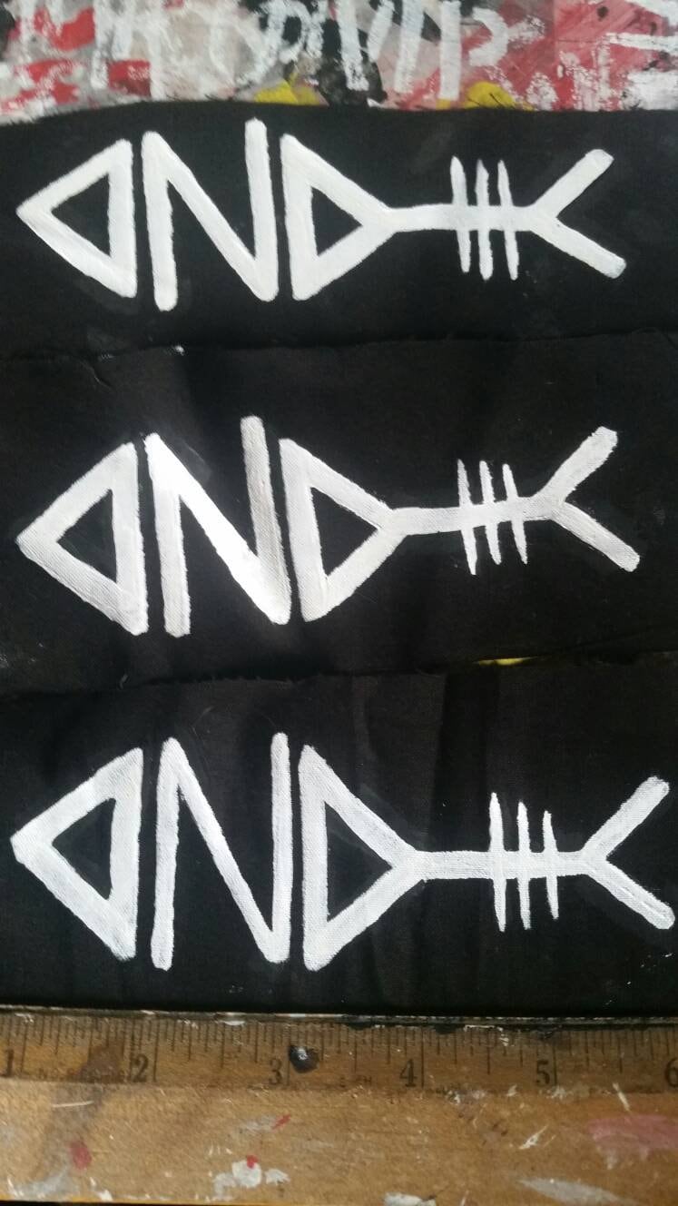 Days N Benebelt, N "Daze, Fischgräte Aufnäher, Folk Punk von BadHippieMotorCLO