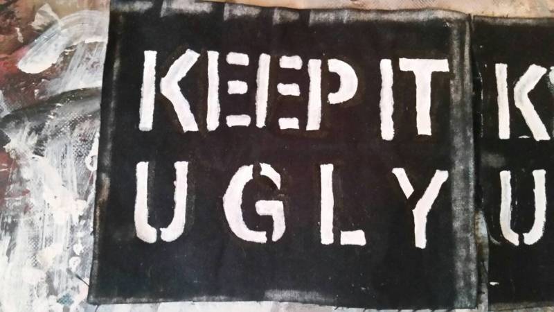 Halten Sie Es Hässlich Punk Patch Mcr Gerard Weg Frank Iero Emo Patch Handbemalt Punk Emo Goth Grunge Diy von BadHippieMotorCLO