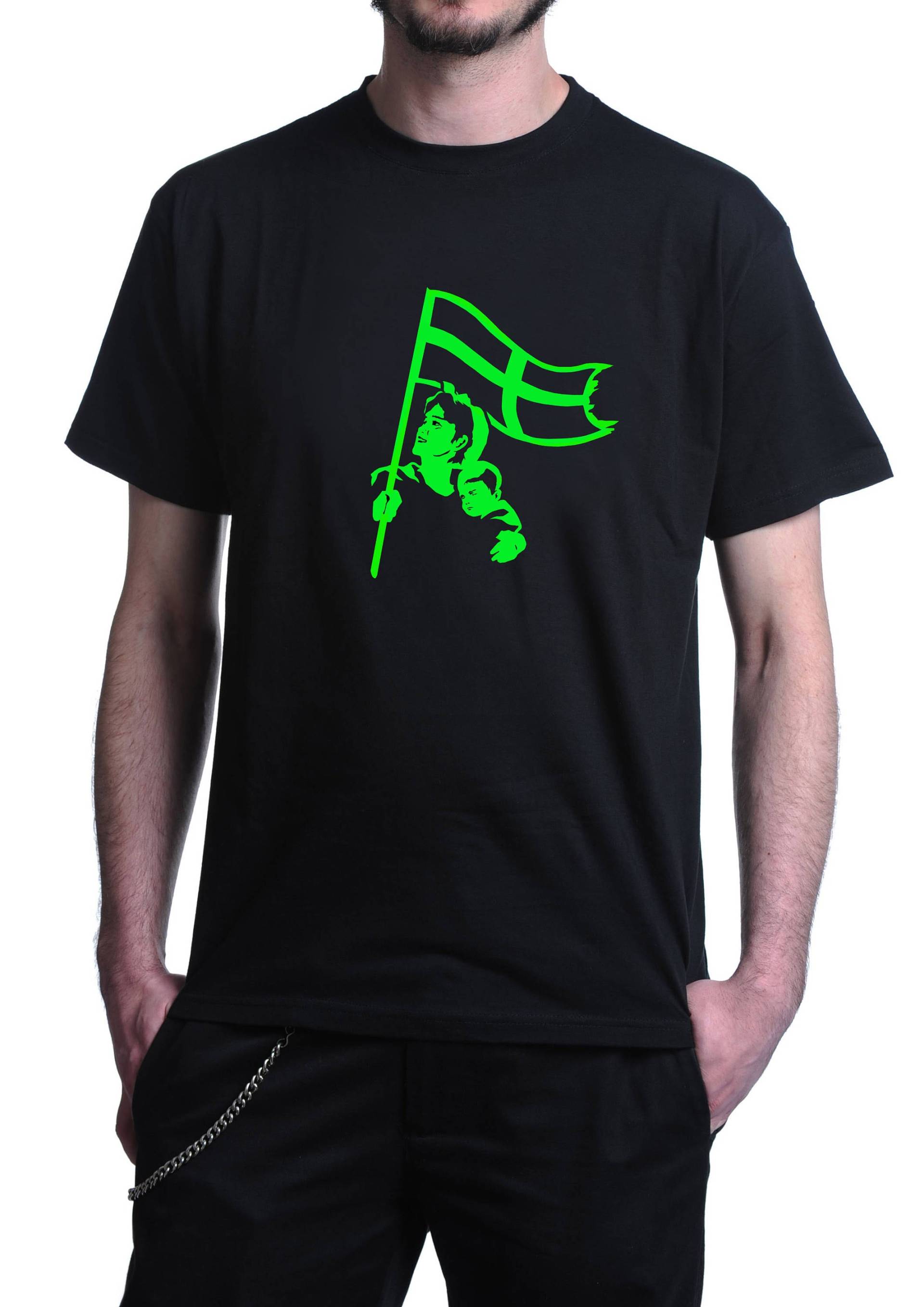 Dan Endpunkt/Arbeitermädchen Flagge Unisex T-Shirt Dan Endpunkt/Arbeitermädchen Flagge Unisex T-Shirt von BadTasteFactory