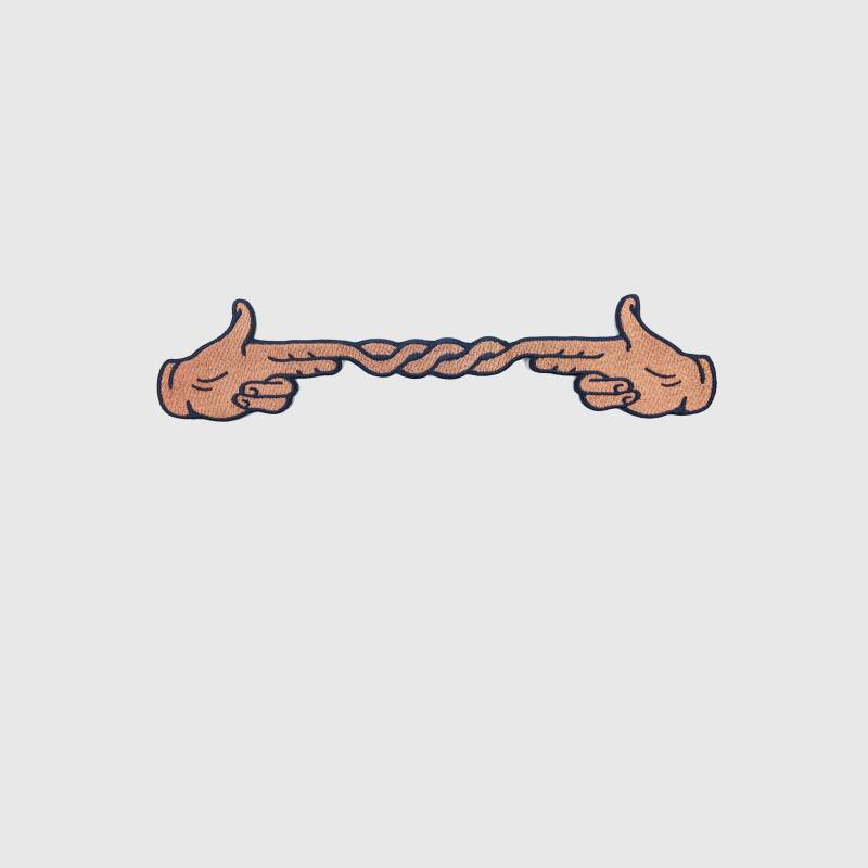 Finger Crossed Aufbügler // Mittel Rücken Aufnäher Aufbügeln Geschenkideen Gestickter Laser von BadaboomStudio