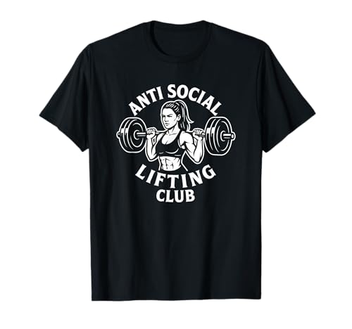 Anti-Social Lifting Club Powerlifting-Design für Frauen T-Shirt Anti-Social Lifting Club Powerlifting-Design für Frauen T-Shirt von Badass Barbell Society Apparel