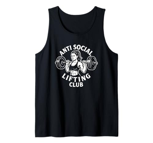 Anti-Social Lifting Club Powerlifting-Design für Frauen Tank Top Anti-Social Lifting Club Powerlifting-Design für Frauen Tank Top von Badass Barbell Society Apparel