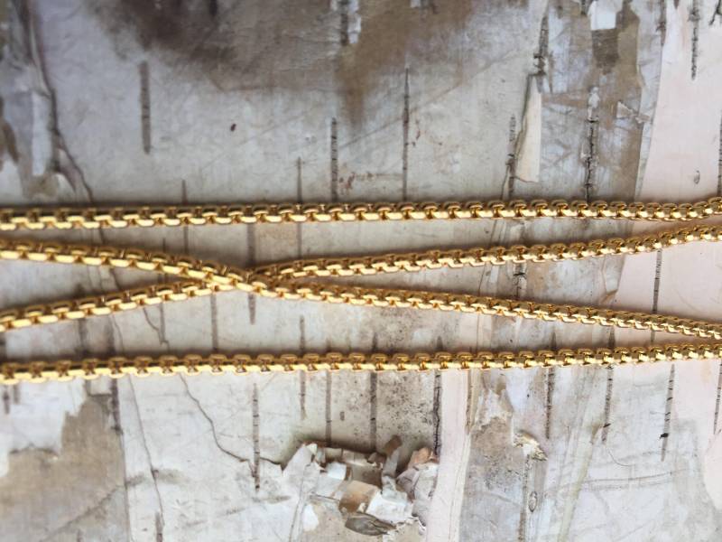 Edelstahl Kette, Personalisierter Schmuck, Kette Halskette, Für Männer, Bräutigam Geschenk, Herren Frau, Box 2mm von BadassjewelryToronto