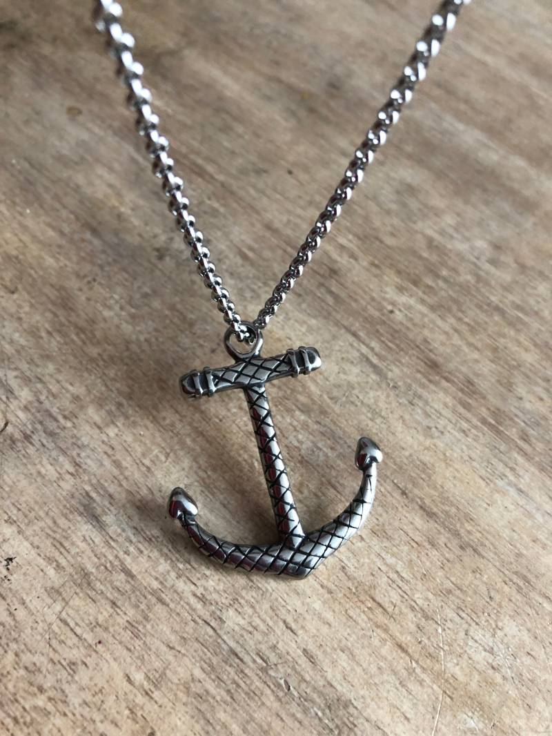 Herren Anker Halskette, Schmuck, See Maritimer Anhänger, Strand Surfer Geschenk, Sailor Schmuck von BadassjewelryToronto