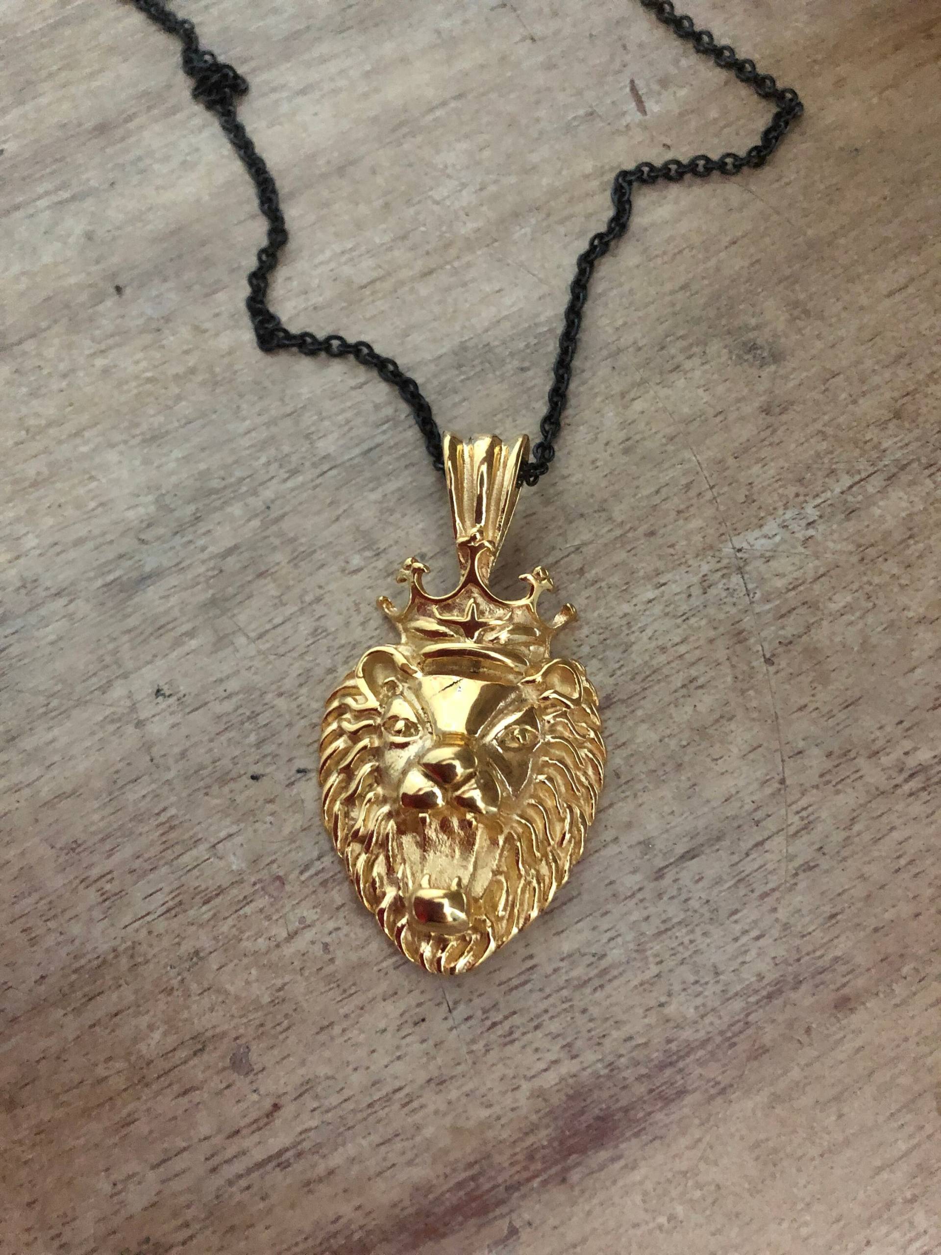 Löwe Halskette, Kopf Herren Tier-Liebhaber-Schmuck, Leo Sternzeichen, Horoskop Anhänger, August Geburtstag, Astrologie Halskette von BadassjewelryToronto