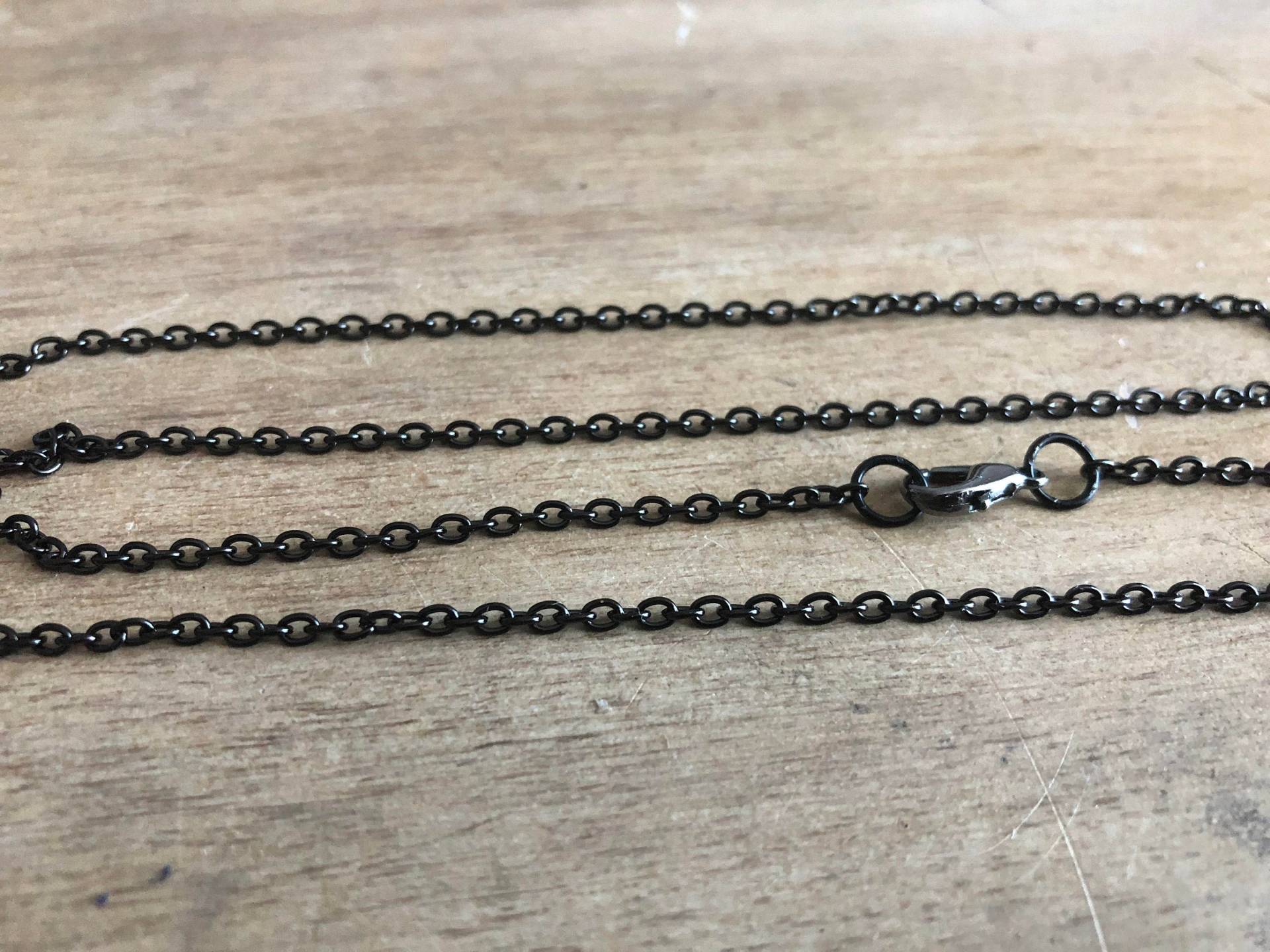 Schwarze Kette, Kette Halskette, Für Männer, Bräutigam Geschenk, Herren Schmuck, 2mm Frau, Box von BadassjewelryToronto