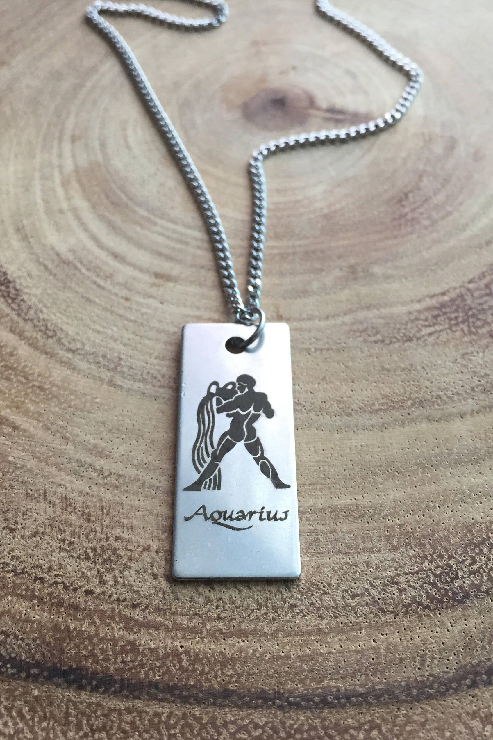 Wassermann Halskette, Sternzeichen Geschenk Für Ihn, Herren Schmuck, Horoskop Astrologie Frauen Astrologie, Januar Geburtstag von BadassjewelryToronto