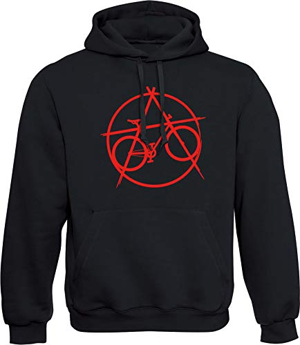 (A) Fahrrad Pullover Herren : Anarchy Bike - Mountainbike Hoodie Kapuzenpullover (L) von Baddery