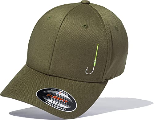 Anglerhut : Angelhaken - Angeln Cap Herren - Angler Geschenke für Männer - Angler Mütze Angelzubehör (L-XL) von Baddery