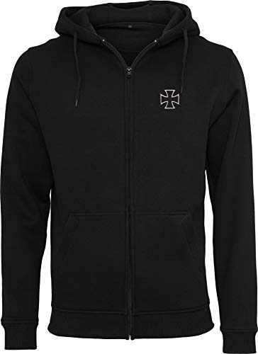 Baddery Biker Hoodie Herren : Biker Pray mit Stickerei Eisernes Kreuz - Sweatjacke Männer Motorrad Kapuzenjacke - Geschenk Motorradfahrer - Motorradjacke Herren (3XL) von Baddery