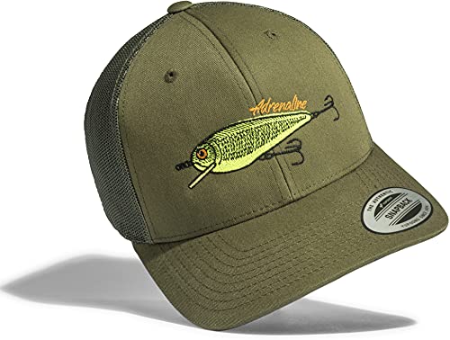 Baddery Anglerhut : Wobbler - Angeln Cap Herren - Angler Geschenke für Männer - Mütze Angelzubehör (One Size) von Baddery