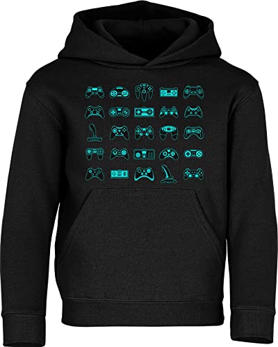 Baddery Gamer Hoodie Herren - Controller - Gamer Geschenk - Gaming Zubehör - Kapuzenpullover Männer - Gamer Zubehör (4XL) von Baddery