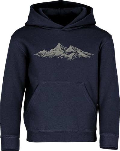 Baddery Kletter Pullover für Jungen : Alpengipfel - Kinder Sport Kleidung Outdoor - Sweatshirt Kinder - Kletter Ausrüstung Zubehör (Navy 116) von Baddery