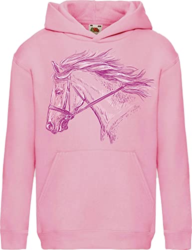 Baddery Pferde Pullover Mädchen - My Horse - Pferde Geschenk - Kinder Hoodie Pferd - Reitsport Bekleidung (128) von Baddery