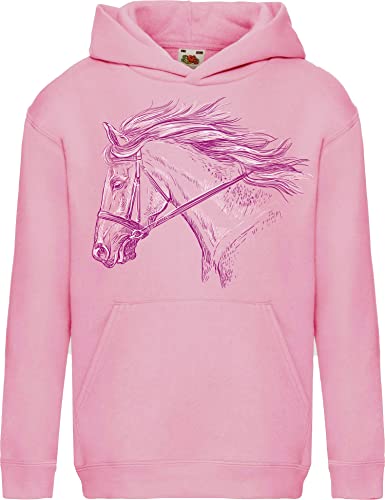Baddery Pferde Pullover Mädchen - My Horse - Pferde Geschenk - Kinder Hoodie Pferd - Reitsport Bekleidung (140) von Baddery