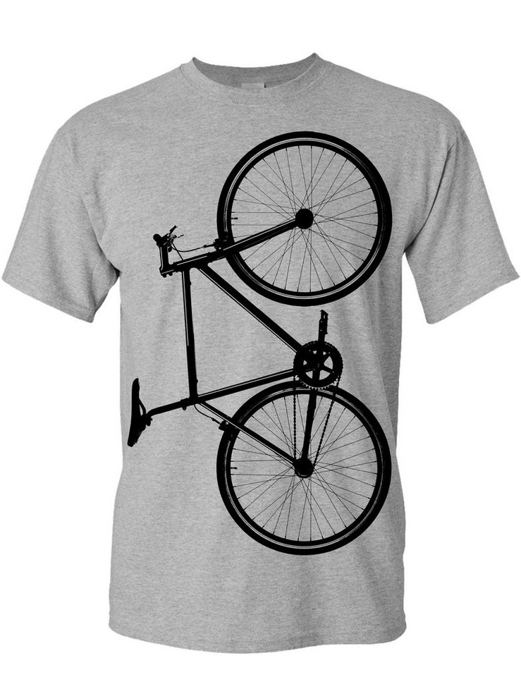 Baddery Print-Shirt Fahrrad T-Shirt : Fixie Bike - Sport Tshirts Herren, hochwertiger Siebdruck, auch Übergrößen, aus Baumwolle von Baddery