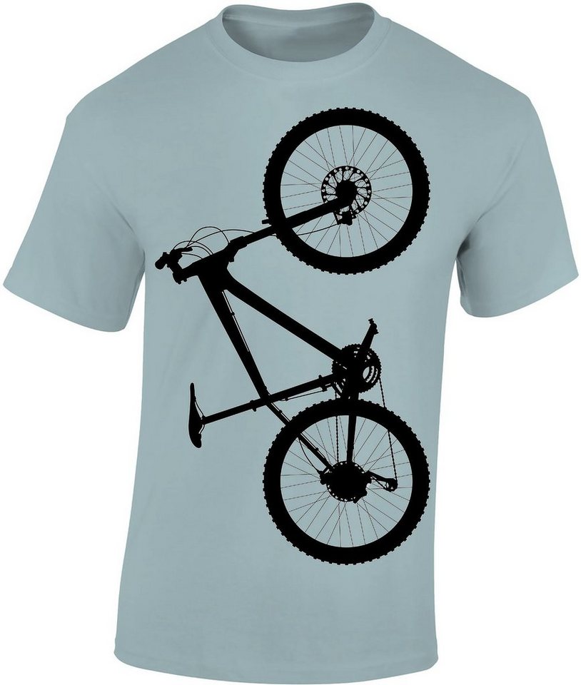 Baddery Print-Shirt Fahrrad T-Shirt : MTB Hardtail - Sport Tshirts Herren, hochwertiger Siebdruck, auch Übergrößen, aus Baumwolle von Baddery