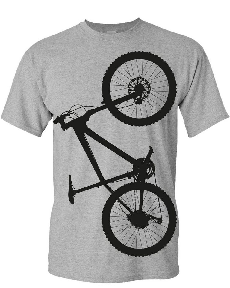 Baddery Print-Shirt Fahrrad T-Shirt : MTB Hardtail - Sport Tshirts Herren, hochwertiger Siebdruck, auch Übergrößen, aus Baumwolle von Baddery