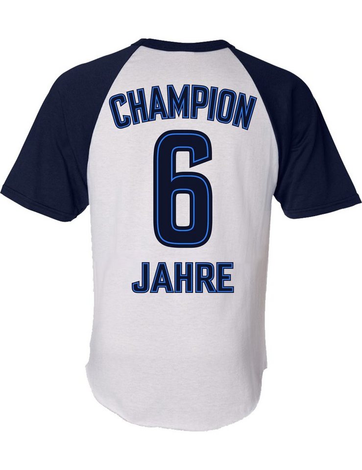 Baddery Print-Shirt Jungen Fussball Trikot zum 6. Geburtstag: "Champion 6 Jahre", hochwertiger Siebdruck, aus Baumwolle Baddery Print-Shirt Jungen Fussball Trikot zum 6. Geburtstag: "Champion 6 Jahre", hochwertiger Siebdruck, aus Baumwolle von Baddery