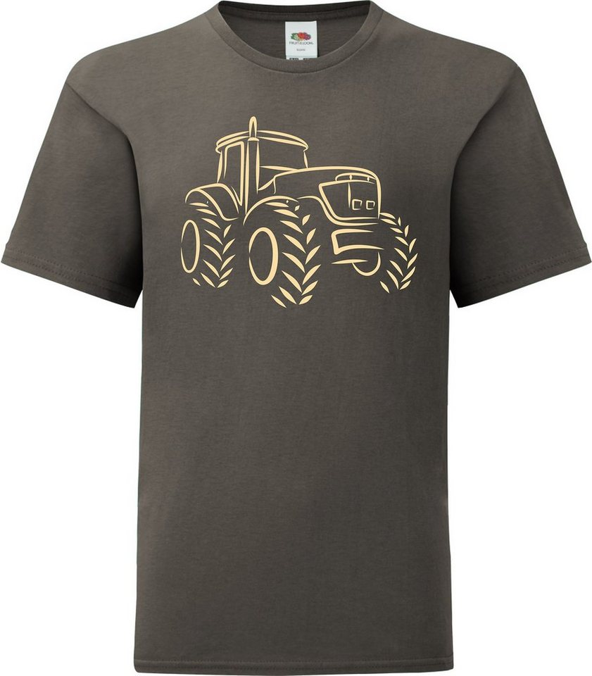 Baddery Print-Shirt Kinder T-Shirt - Traktor - Trecker - Bauernhof Shirt, hochwertiger Siebdruck, aus Baumwolle von Baddery