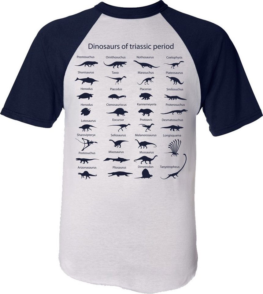 Baddery Print-Shirt Kinder T-Shirt: Welt der Dinosaurier - Dino Dinos Saurier, hochwertiger Siebdruck, aus Baumwolle von Baddery