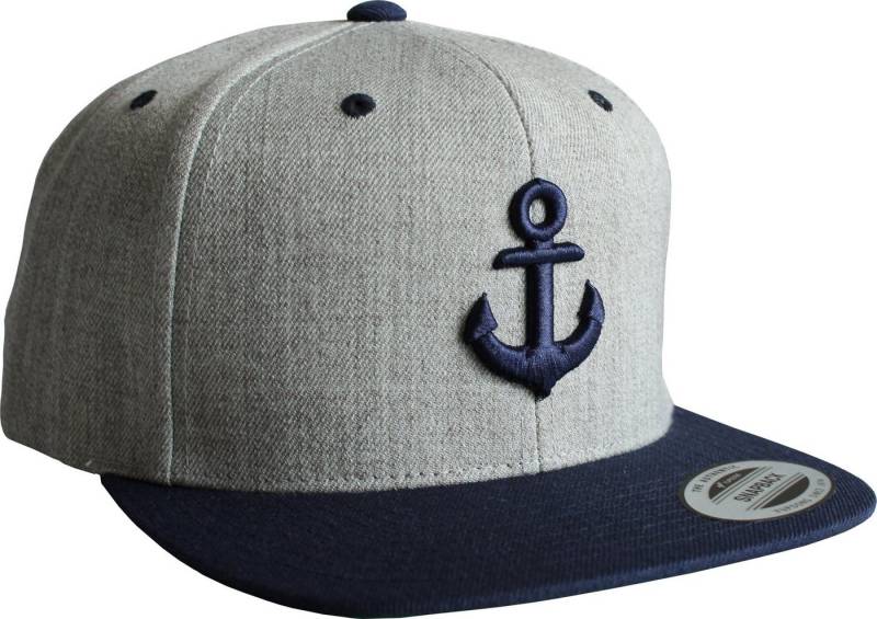 Baddery Snapback Cap Flexfit Outdoor Mütze "Anker" Cap 3D-Stick, One Size Einheitsgröße, Snapback-Verschluss von Baddery