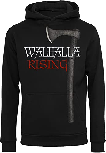 Baddery Wikinger Pullover Herren : Valhalla Rising - Vikings Kapuzenpullover - Geschenke für Männer (4XL) von Baddery