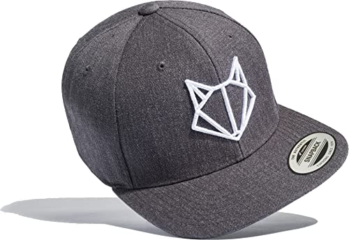 Baddery Cap Flexfit Snapback : Fuchs - Kappe Herren & Damen (Weisser Stick) von Baddery