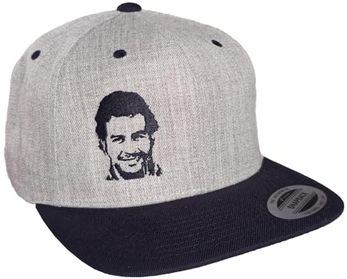 Cap Herren Flexfit Snapback : Pablo - Basecap Herren & Damen Baseball Cap Männer Jugendliche (Heather-Grey/Black - One Size) von Baddery