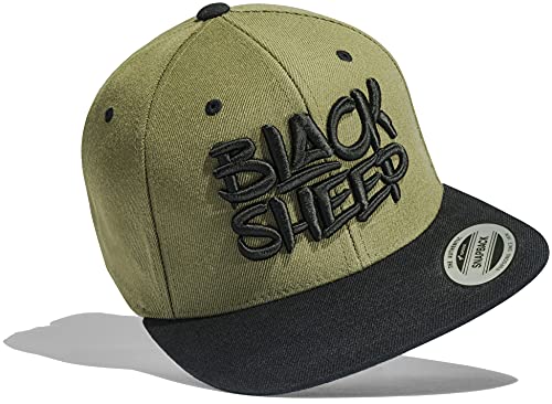 Cap Herren Flexfit Snapback : Black Sheep - Basecap Herren & Damen Baseball Cap Männer (Grün) von Baddery