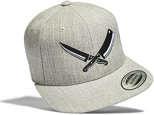 Cap Herren Flexfit Snapback : Butcher - Metzger Basecap Herren & Damen Baseball Cap Männer Kochmütze (Grau) von Baddery