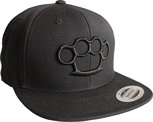 Gym Cap Herren Flexfit Snapback : Schlagring - Spartan Basecap Herren & Damen Baseball Cap Männer Schwarz (One Size) von Baddery