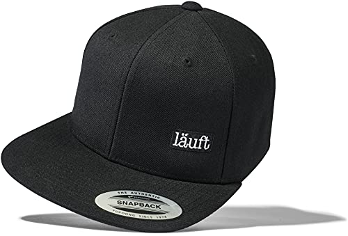 Cap Herren Flexfit Snapback : läuft- Basecap Herren & Damen Baseball Cap Männer Schwarz (One Size) von Baddery