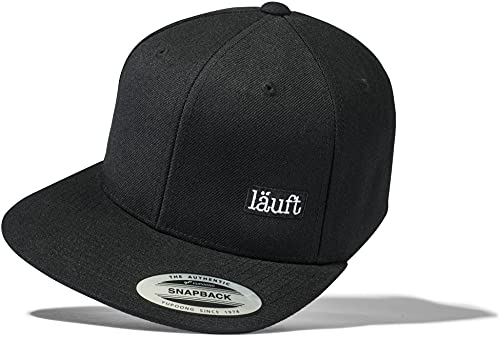 Baddery Cap Flexfit Snapback : läuft- Kappe Herren & Damen Schwarz (One Size) von Baddery