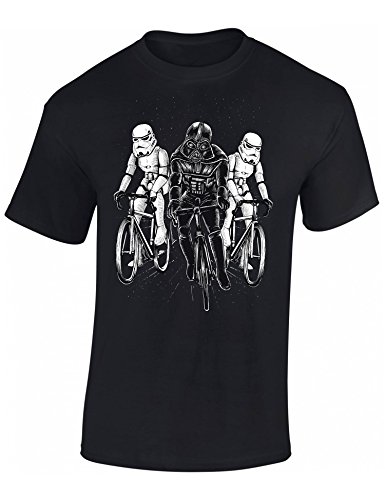 (A) Fahrrad T-Shirt Herren : Star Bike - Sport Tshirts Herren - Fun Shirts Männer (Schwarz L) von Baddery
