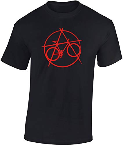 Baddery Fahrrad T-Shirt Herren : Anarchy Bike - Fixie Zubehör (Schwarz 4XL) von Baddery