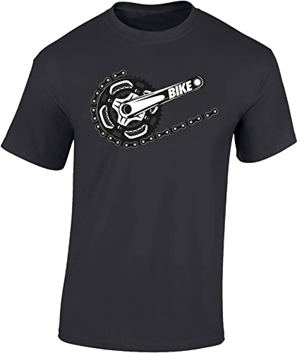 Fahrrad T-Shirt Herren : Bike - Sport Tshirts Herren - Mountainbike Shirt (Mausgrau XXL) von Baddery