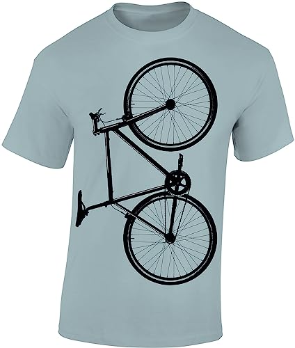 Fahrrad T-Shirt Herren : Fixie Bike - Sport Tshirts Herren - Fixie Fahrrad (Ice Blue XL) von Baddery