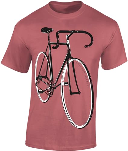 Fahrrad T-Shirt Herren : Freedom Machine - Sport Tshirts Herren - Rennrad Zubehör (Ancient Pink L) von Baddery