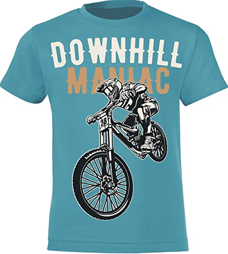 Fahrrad T-Shirt Kinder : Downhill Maniac - Sport Jungen Tshirt (134-146) von Baddery