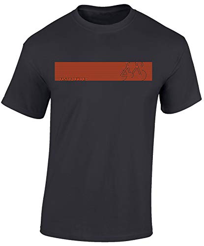 Fahrrad T-Shirt Herren : Fast Forward Bike - Sport Tshirts Herren - Rennrad Zubehör (Mouse Grey 3XL) von Baddery