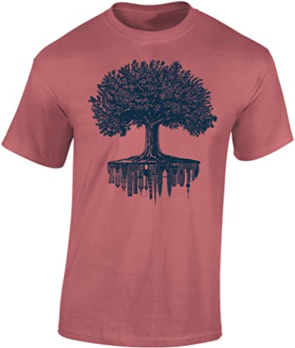 Garten T-Shirt für Herren : Forest City - Männer Wald Tshirt - Nature Shirt - Hobbygärtner Gärtner (Rot 3XL) von Baddery