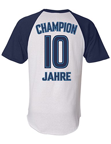 Jungen Fussball Trikot zum 10. Geburtstag - Champion 10 Jahre - Kinder Geschenk Tshirt (164) von Baddery