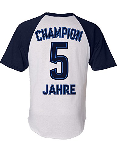 Baddery Jungen Fussball Trikot zum 5. Geburtstag - Champion 5 Jahre - Kinder Geschenk Tshirt (110-116) von Baddery