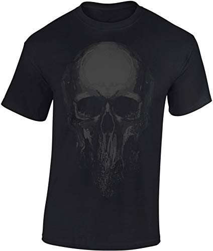 Horror T-Shirt Männer : Totenkopf Shirt Herren - Skull Tshirt - Halloween Death Biker (6XL) von Baddery