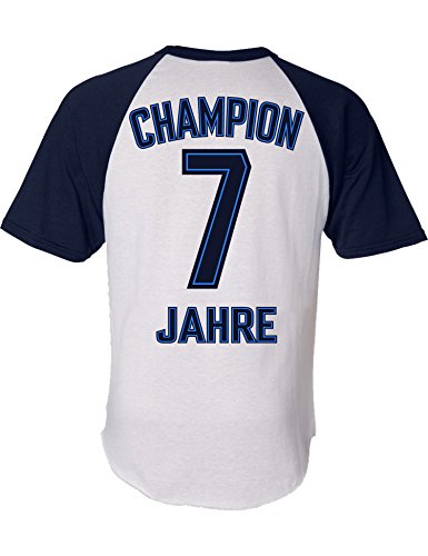 Jungen Fussball Trikot zum 7. Geburtstag - Champion 7 Jahre - Kinder Geschenk Tshirt (146) von Baddery